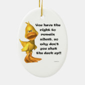 Rude Duck Oval Ornament (Hinten)