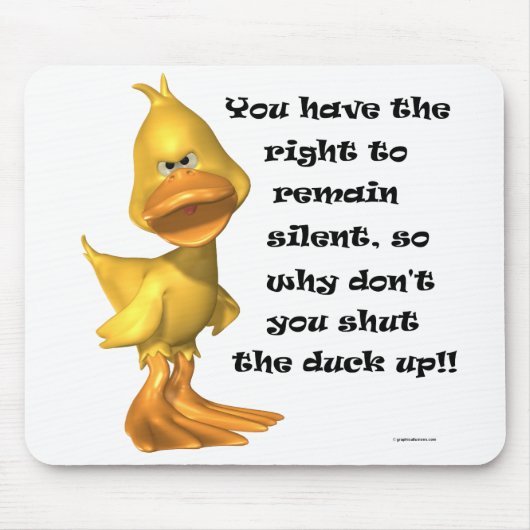 Rude Duck Square Mousepad (Vorne)