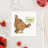 Rude Erntedank Jokes Pun Go Pluck Selbst Serviette (Beispiel)