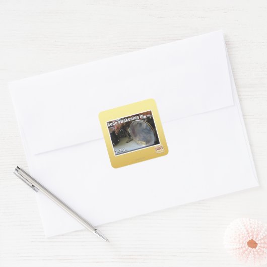 Rude Erwachen in Quadratischer Aufkleber (Umschlag)