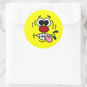 Rude Face Grumpey Runder Aufkleber (Tasche)