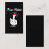 Rude frohe Weihnachten Mittelfinger Xmas Ugly Visitenkarte (Vorne/Hinten)