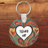 Rude Funny Heart Design ! Schlüsselanhänger (Rückseite)