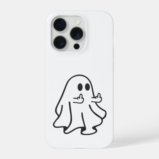 Rude Ghost – Funny Offensive Halloween iPhone Case Hülle (Rückseite)
