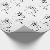 Rude Ghost Halloween Geschenkpapier (Ecke)