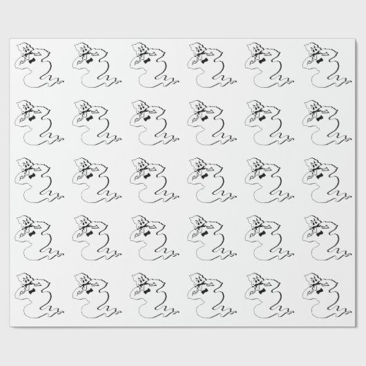 Rude Ghost Halloween Geschenkpapier (Flach)