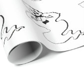 Rude Ghost Halloween Geschenkpapier (Rolleneckpunkt)