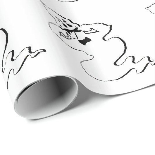 Rude Ghost Halloween Geschenkpapier (Rolleneckpunkt)