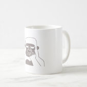 Rude Gorilla Picknase mit Mittelfinger Kaffeetasse (VorderseiteRechts)
