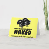 Rude Huhn Feiertagskarte (Rückseite)