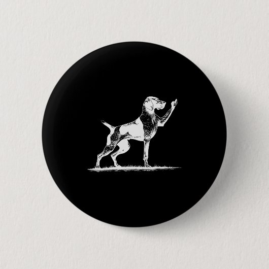 Rude Inter Dog Hole German Shorthaired Inter Dog  Button (Vorderseite)