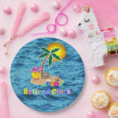 Rüde Küken, niedlich und farbig Pappteller (Party)