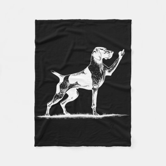 Rude Pointer Dog Hole German Shorthhaden Pointer D Fleecedecke (Vorderseite)