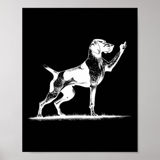 Rude Pointer Dog Hole German Shorthhaden Pointer D Poster (Vorne)