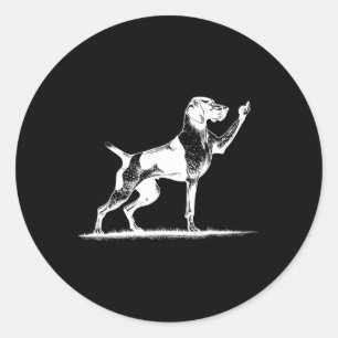 Rude Pointer Dog Hole German Shorthhaden Pointer D Runder Aufkleber