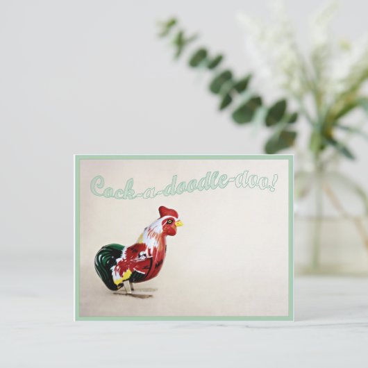 Rude Rooster Postcard Postkarte (Stehend Vorderseite)