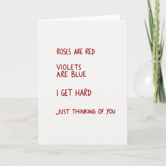 Rude Roses Are Red Thinking Of You Card Karte (Vorderseite)