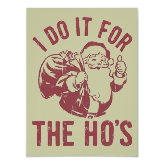 Rude Weihnachten Weihnachtsfeier Ich mache es für  Fotodruck (Vorne)