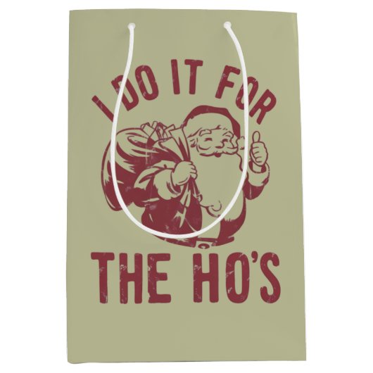 Rude Weihnachten Weihnachtsfeier Ich mache es für Mittlere Geschenktüte (Vorderseite)