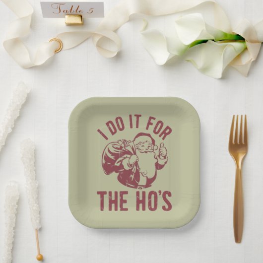 Rude Weihnachten Weihnachtsfeier Ich mache es für Pappteller (Hochzeit)