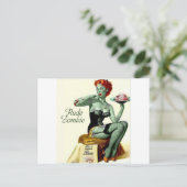 Rude Zombie "The First Bite" Postkarte (Stehend Vorderseite)