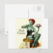 Rude Zombie "The First Bite" Postkarte (Vorne/Hinten)