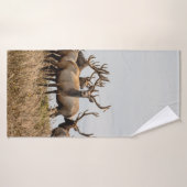 Rudel Hirsche Badehandtuch (Badehandtuch)