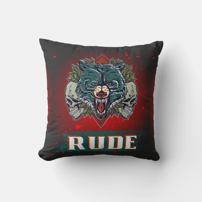 Rudel, Schädel und Bär Kissen (Vorderseite)