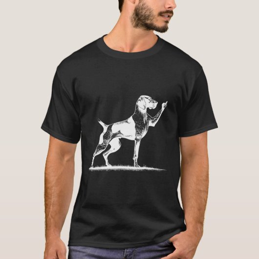 Ruder Pointer Hund Loch Deutsch Drahthaar Pointer  T-Shirt (Vorderseite)