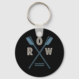 Ruder-Ruder-Crew-Steuermann-Ruderer-Retro-Boot-Pad Schlüsselanhänger