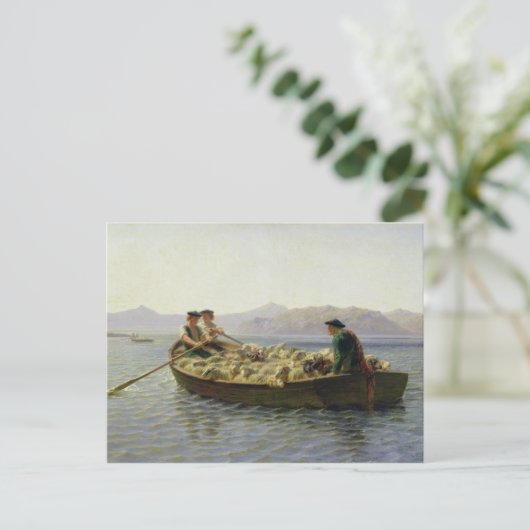 Ruderboot, 1863 postkarte (Stehend Vorderseite)