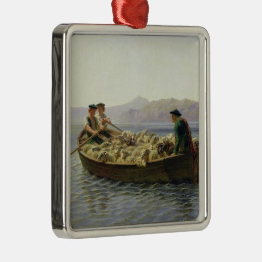 Ruderboot, 1863 silbernes ornament (Rechts)