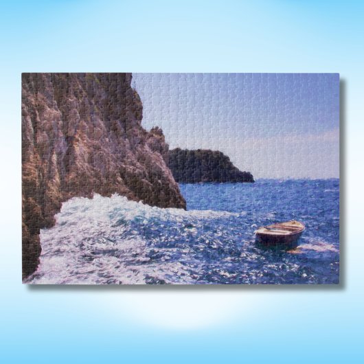 Ruderboot an der Küste von Amalfi, Italien Puzzle