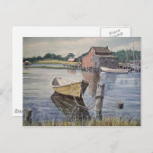 Ruderboot auf dem See - Postkarte (Vorne/Hinten)
