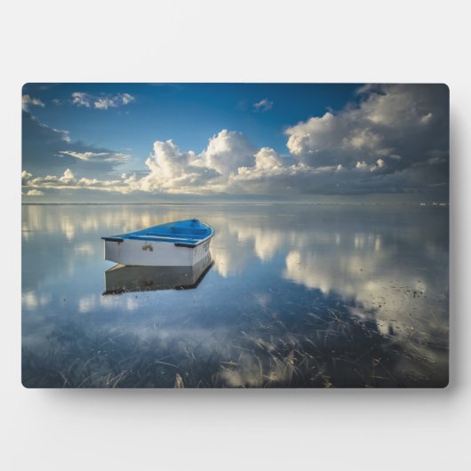 Ruderboot auf dem Wasser Fotoplatte (Vorderseite)