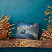 Ruderboot auf dem Wasser Fotoplatte (Seite)