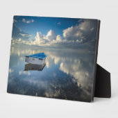 Ruderboot auf dem Wasser Fotoplatte (Seite)