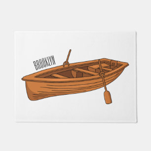 Ruderboot Cartoon-Illustration Fußmatte