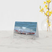 Ruderboot Geburtskarte Karte (Gelbe Blume)