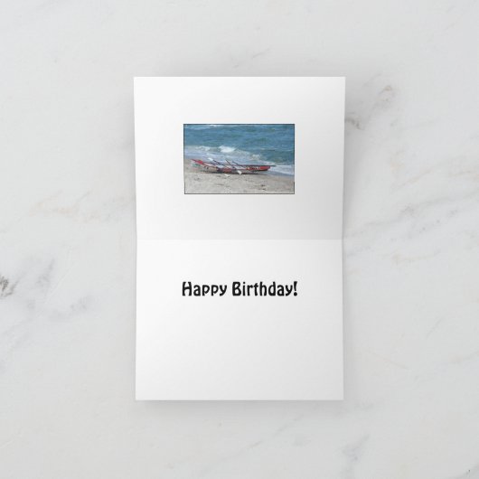 Ruderboot Geburtskarte Karte (Innenseite)