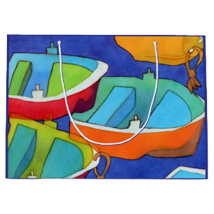 Ruderboot-Geschenktasche - groß, matt Große Geschenktüte