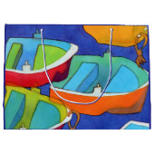 Ruderboot-Geschenktasche - groß, matt Große Geschenktüte (Rückseite)