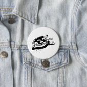 Ruderboot-Illustration Nautisch Schwarz-Weiß Button (Beispiel)