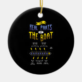 Ruderboot Keramik Ornament (Vorne)