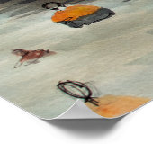 Ruderboot Nautilus Boot Wasserfarbe Poster (Ecke)