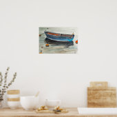 Ruderboot Nautilus Boot Wasserfarbe Poster (Küche)