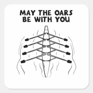 Ruderboot Quadratischer Aufkleber