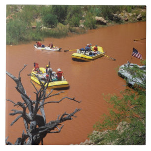 Ruderboot-Rafts fahren in den Colorado River Fliese
