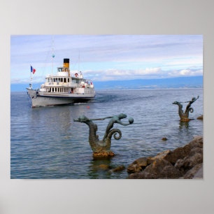 Ruderboot Vevey, Genfersee 97 Poster