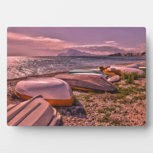 Ruderboote abgesetzt L'Olla Beach, Altea Fotoplatte